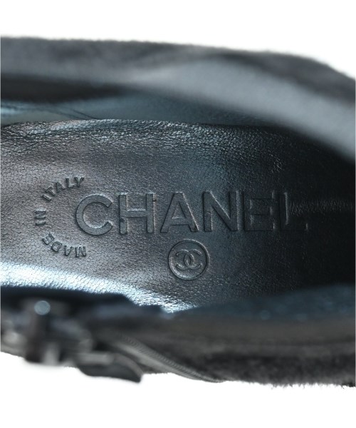 CHANEL（シャネル）ブーツ 黒 サイズ:EU37 1/2(24cm位) レディース/2200626338268
