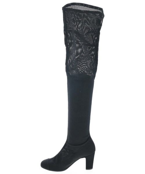 CHANEL（シャネル）ブーツ 黒 サイズ:EU35 1/2(22cm位) レディース/2200629572027