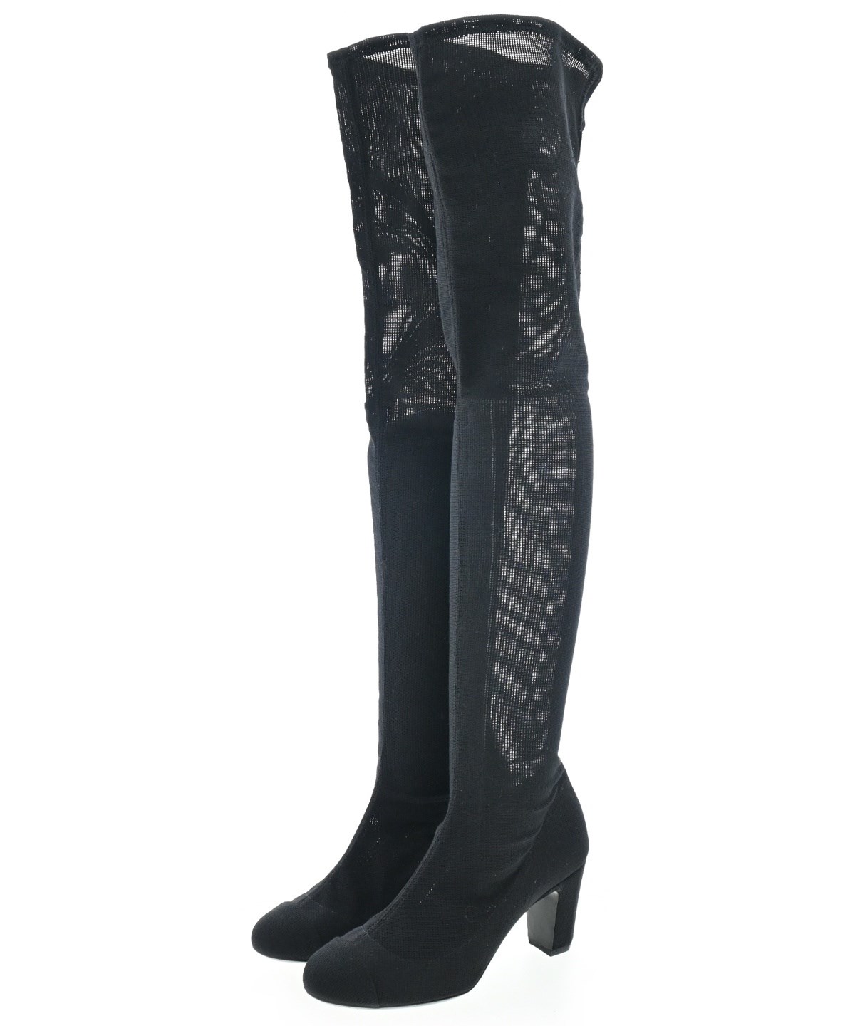 CHANEL（シャネル）ブーツ 黒 サイズ:EU35 1/2(22cm位) レディース