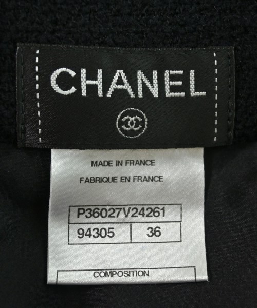 CHANEL（シャネル）ひざ丈スカート 黒 サイズ:36(XS位) レディース/2200619171155