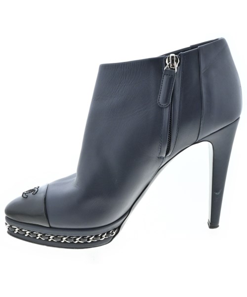 CHANEL（シャネル）ブーツ 紺 サイズ:EU37 1/2(24cm位) レディース/2200619171407