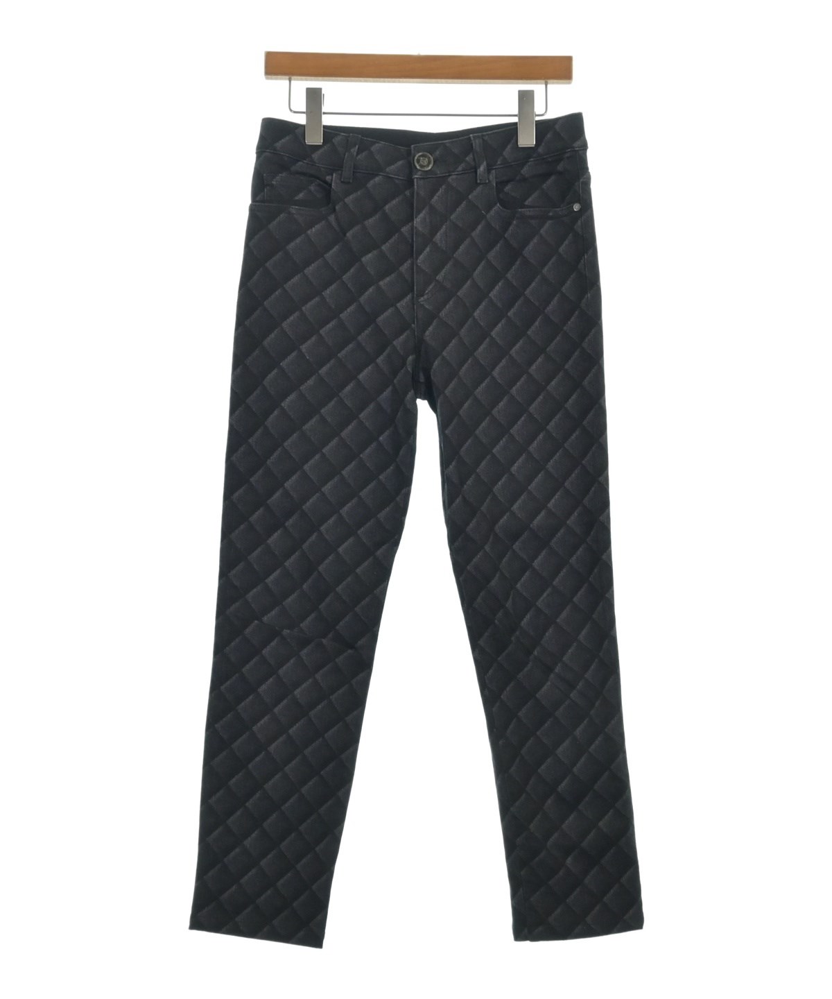 シャネル ロゴパターン ブラックデニムパンツ CHANEL（シャネル）デニムパンツ 黒 サイズ:40(M位) レディース
