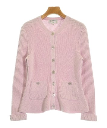 CHANEL ピンク ニットカーディガン38 CHANEL（シャネル）カーディガン ピンク サイズ:38(S位) レディース