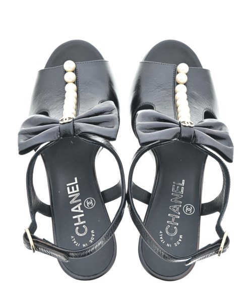 CHANEL（シャネル）サンダル 黒 サイズ:EU37(23.5cm位) レディース/2200605995642