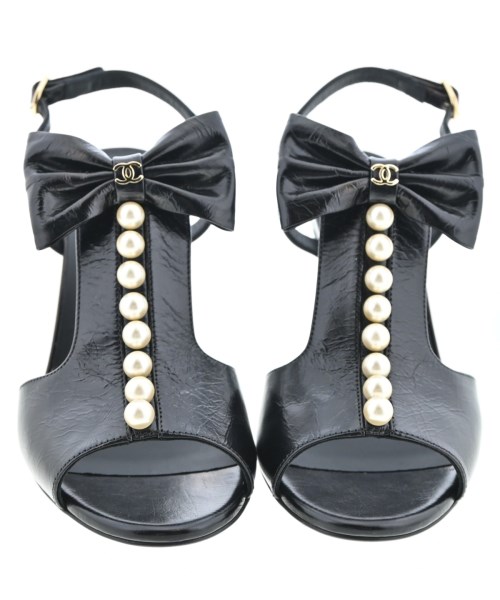 CHANEL（シャネル）サンダル 黒 サイズ:EU37(23.5cm位) レディース/2200605995642