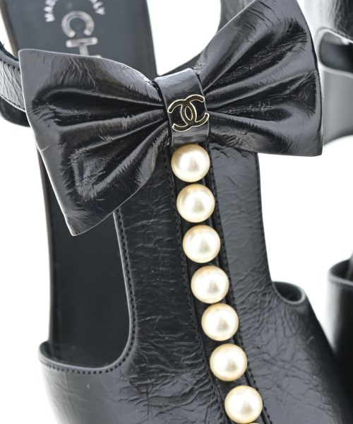CHANEL（シャネル）サンダル 黒 サイズ:EU37(23.5cm位) レディース/2200605995642