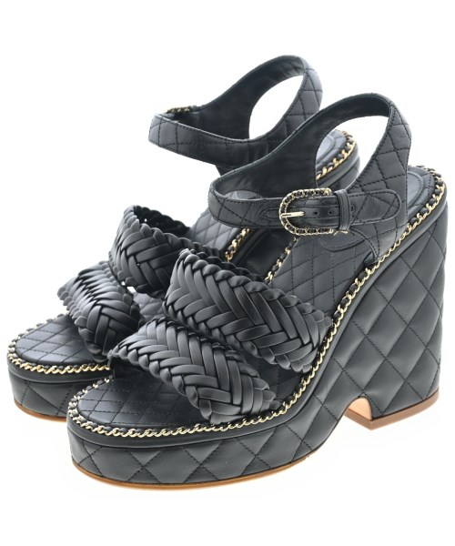 CHANEL(シャネル)サンダル 黒 サイズ:EU36(22.5cm位)/2200605995703