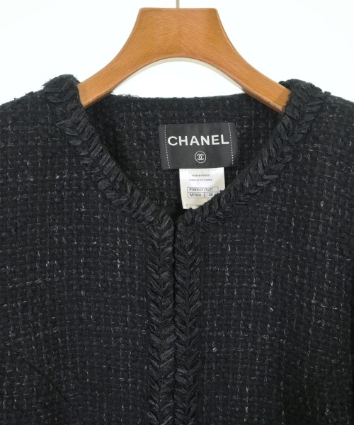 CHANEL（シャネル）ノーカラージャケット 黒 サイズ:48(XXL位) レディース/2200609803011