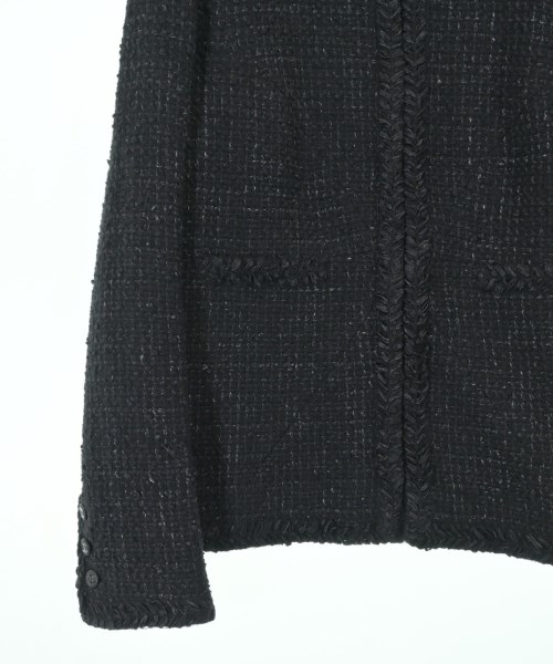 CHANEL（シャネル）ノーカラージャケット 黒 サイズ:48(XXL位) レディース/2200609803011