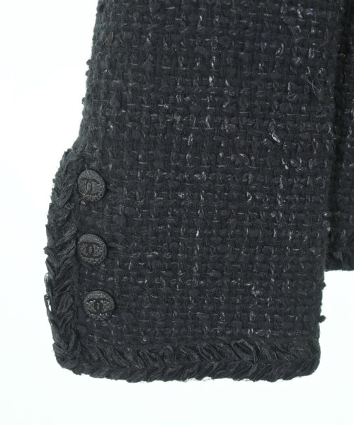 CHANEL（シャネル）ノーカラージャケット 黒 サイズ:48(XXL位) レディース/2200609803011