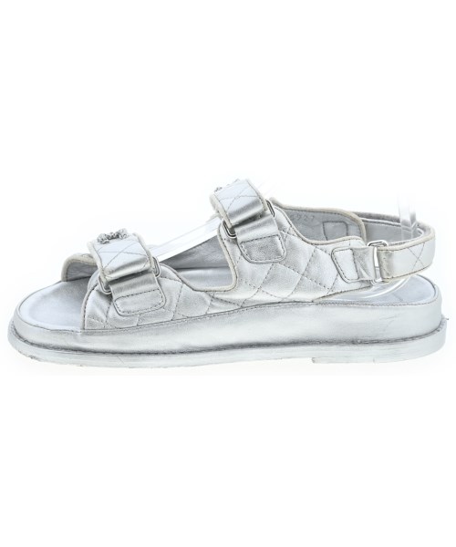 CHANEL（シャネル）サンダル シルバー サイズ:EU38(24.5cm位) レディース/2200612466029