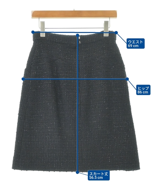 CHANEL（シャネル）ひざ丈スカート 黒 サイズ:36(XS位) レディース/2200605114029