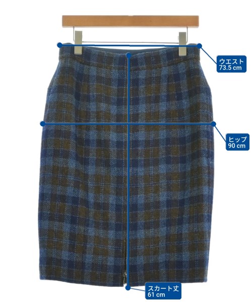 CHANEL（シャネル）ひざ丈スカート 紺 サイズ:42(M位) レディース/2200619064013