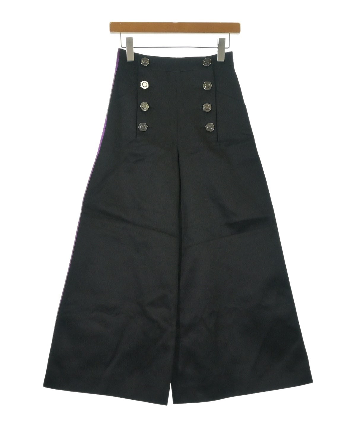 【古着】希少　CHANEL 黒 ワイドパンツ42インチ　紙ダク付き 古着】希少 CHANEL 黒 ワイドパンツ42インチ 紙ダク付き CHANEL