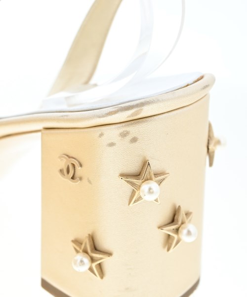 CHANEL（シャネル）サンダル ゴールド サイズ:EU38 1/2(25cm位) レディース/2200607855289