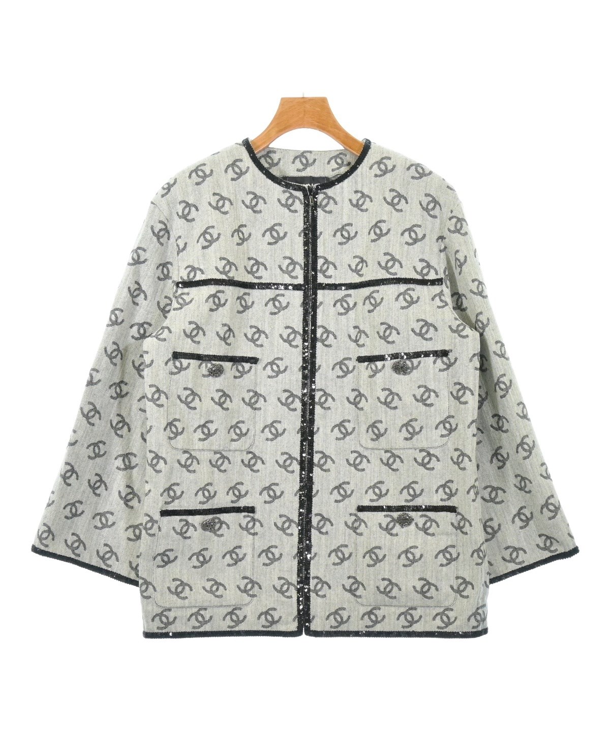 CHANEL（シャネル）デニムジャケット グレー サイズ:40(M位