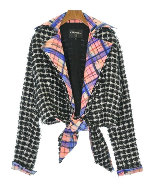 CHANEL(シャネル)ノーカラージャケット 黒 サイズ:36(XS位)/2200672599040