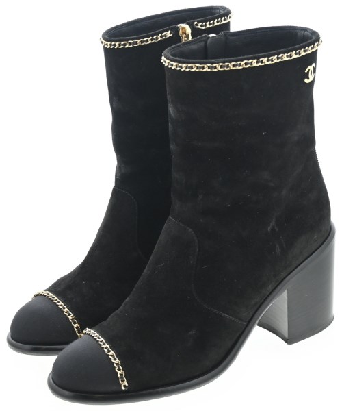 CHANEL(シャネル)ブーツ 黒 サイズ:EU37 1/2(24cm位)/2200668492171