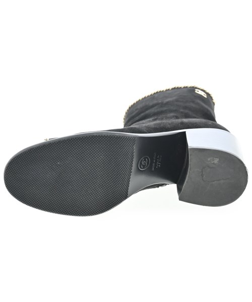 CHANEL（シャネル）ブーツ 黒 サイズ:EU37 1/2(24cm位) レディース/2200668492171