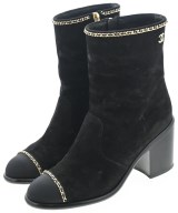 CHANEL（シャネル）ブーツ 黒 サイズ:EU37 1/2(24cm位) レディース/2200668492171