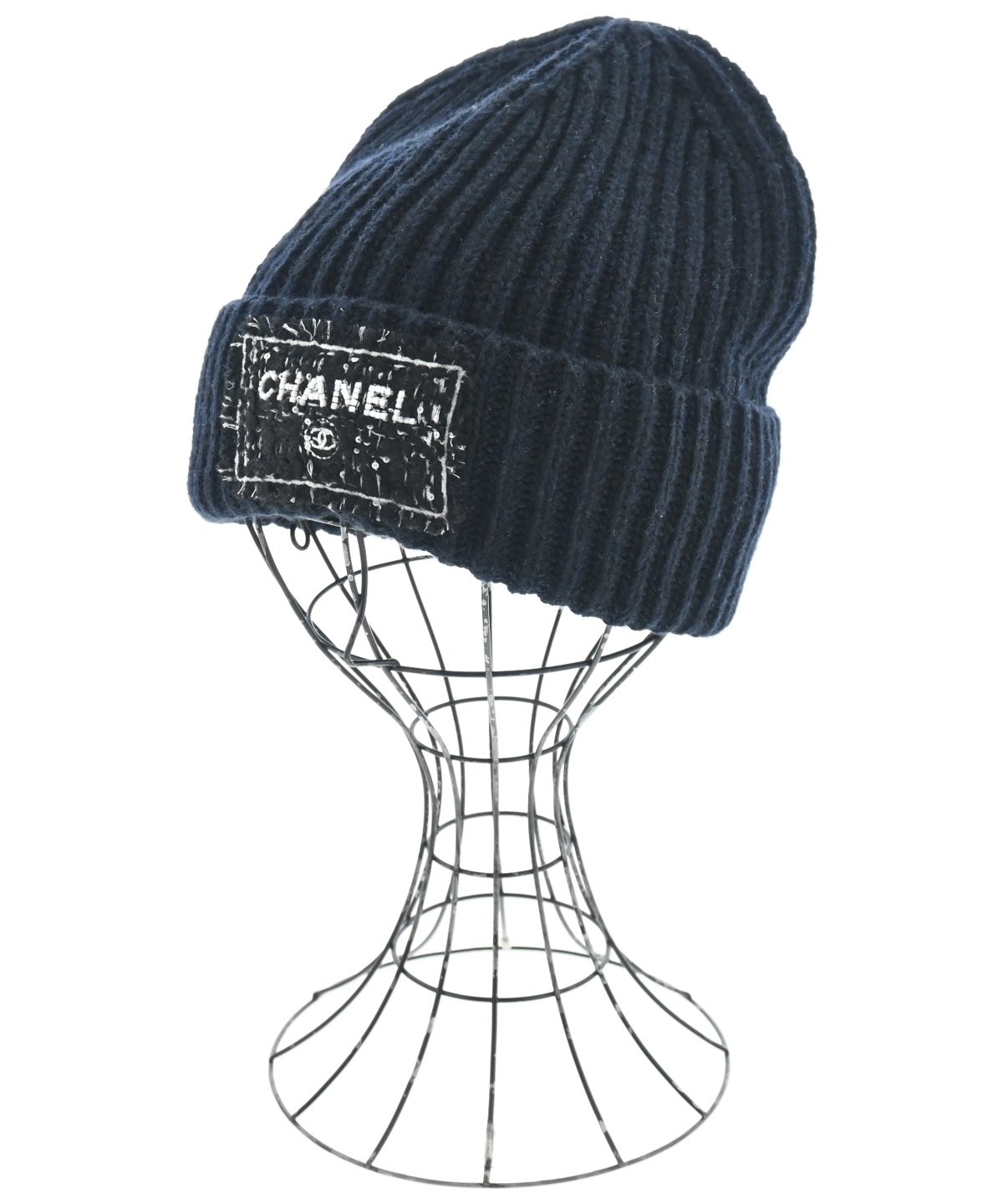 CHANEL 黒 ニットビーニー CHANEL（シャネル）ニットキャップ・ビーニー 黒 サイズ:- レディース