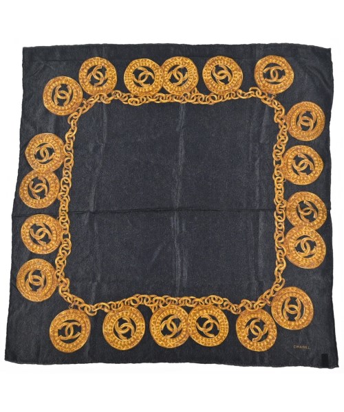 CHANEL(シャネル)バンダナ・スカーフ 黒 サイズ:-/2200674629080