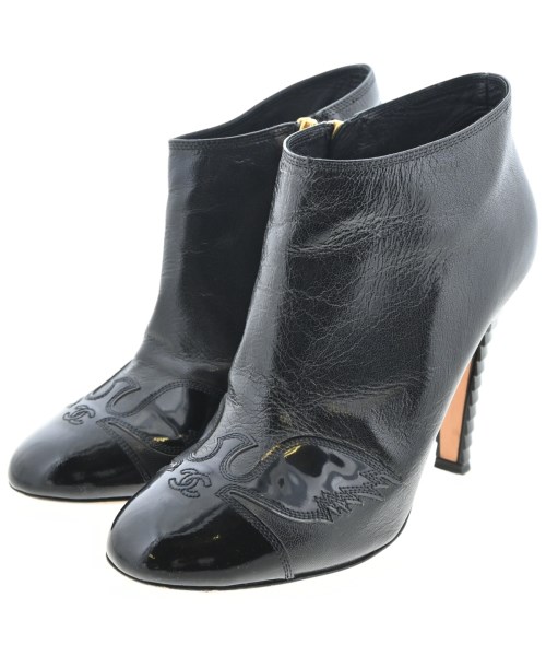 CHANEL(シャネル)ブーツ 黒 サイズ:EU37 1/2(24cm位)/2200668074384