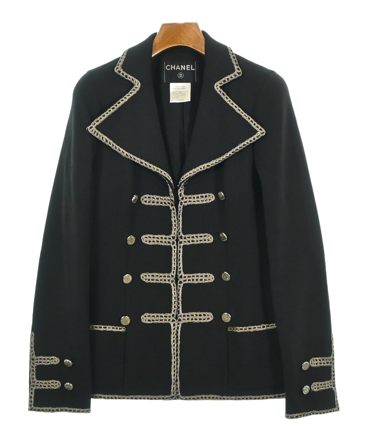 CHANEL メッシュジャケット　サイズ40 CHANEL（シャネル）カジュアルジャケット 黒 サイズ:34(XS位