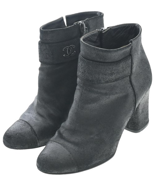 CHANEL(シャネル)ブーティ 黒 サイズ:EU36(22.5cm位)/2200677630236