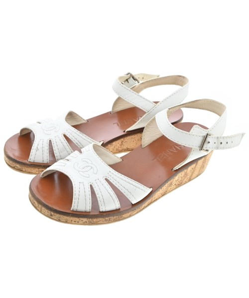 CHANEL(シャネル)サンダル 白 サイズ:EU36(22.5cm位)/2200679819196