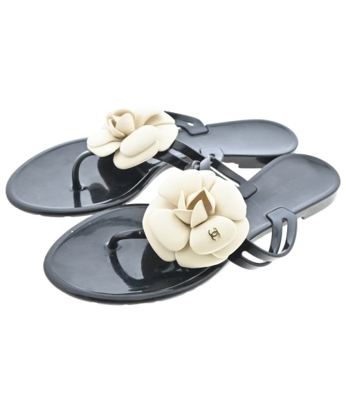 CHANEL(シャネル)サンダル 黒 サイズ:EU37(23.5cm位)/2200679355014