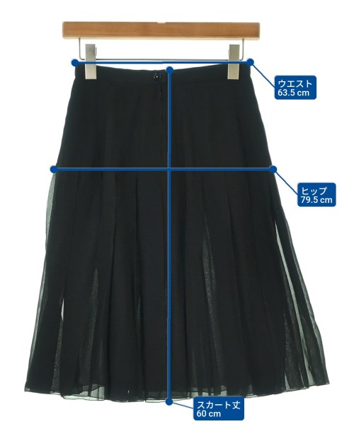 CHANEL（シャネル）ひざ丈スカート 黒 サイズ:36(XS位) レディース/2200693616214