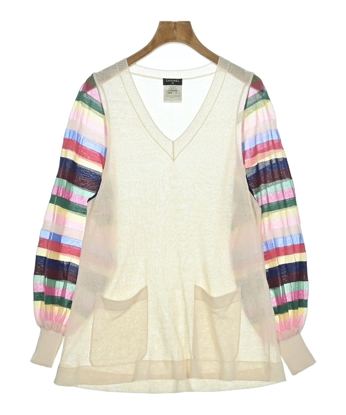 シャネル　セーター　34号 CHANEL（シャネル）ニット・セーター ベージュ サイズ:34(XXS位