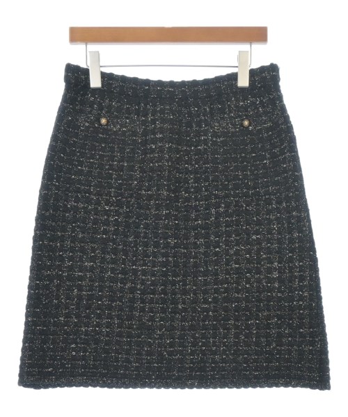 CHANEL(シャネル)ひざ丈スカート 黒 サイズ:46(XL位)/2200693874416