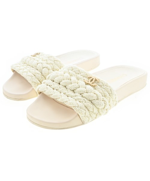 CHANEL(シャネル)サンダル 白 サイズ:EU37(23.5cm位)/2200693874515