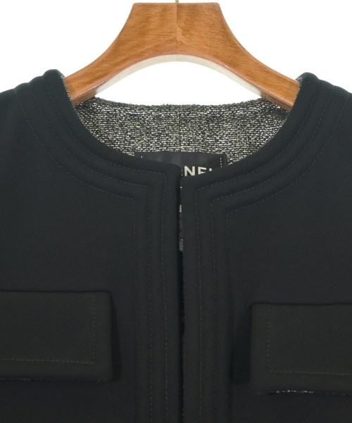 CHANEL（シャネル）ノーカラージャケット 黒 サイズ:36(XS位) レディース/2200694684014