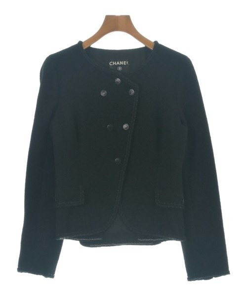 CHANEL(シャネル)ノーカラージャケット 黒 サイズ:36(XS位)/2200694543038