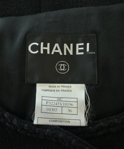 CHANEL（シャネル）ノーカラージャケット 黒 サイズ:36(XS位) レディース/2200694543038