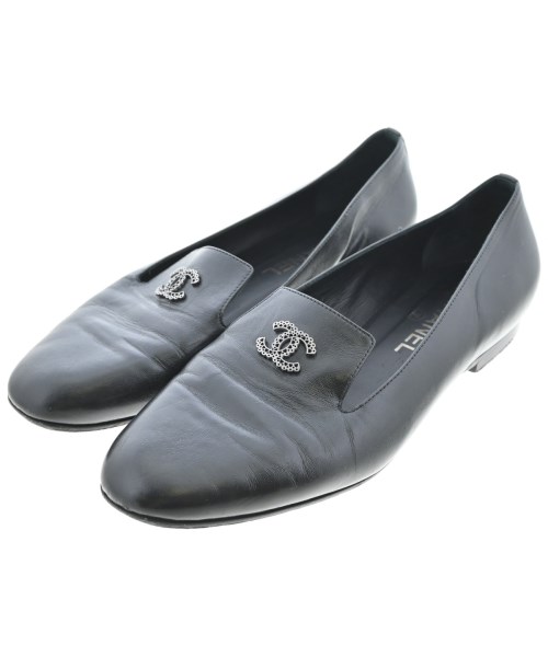 CHANEL(シャネル)ドレスシューズ/ローファー 黒 サイズ:38(24.5cm位)/2200699945011