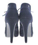 CHANEL（シャネル）ブーティ 紺 サイズ:EU38 1/2(25cm位) レディース/2200701763275
