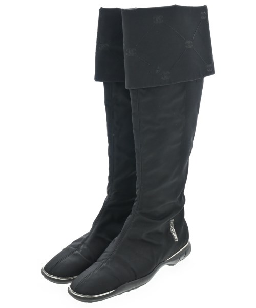 CHANEL(シャネル)ブーツ 黒 サイズ:-(24cm位)/2200655319016