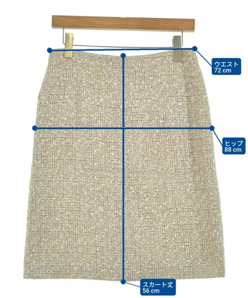 CHANEL（シャネル）ひざ丈スカート ベージュ サイズ:38(S位) レディース/2200657209018