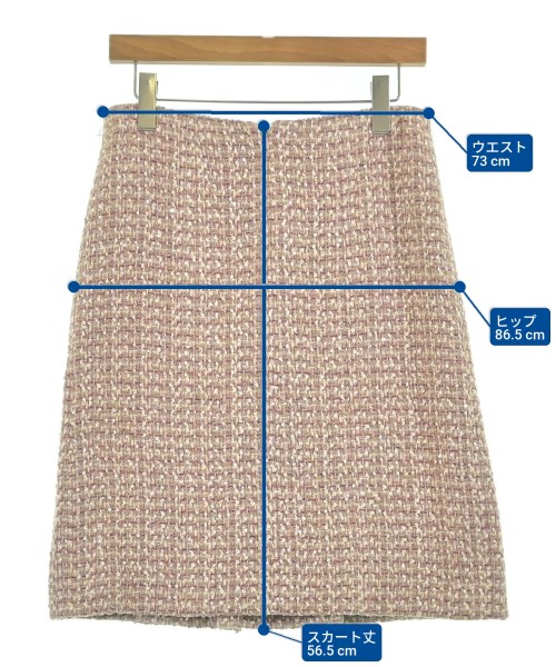 CHANEL（シャネル）ひざ丈スカート ピンク サイズ:38(S位) レディース/2200657209025