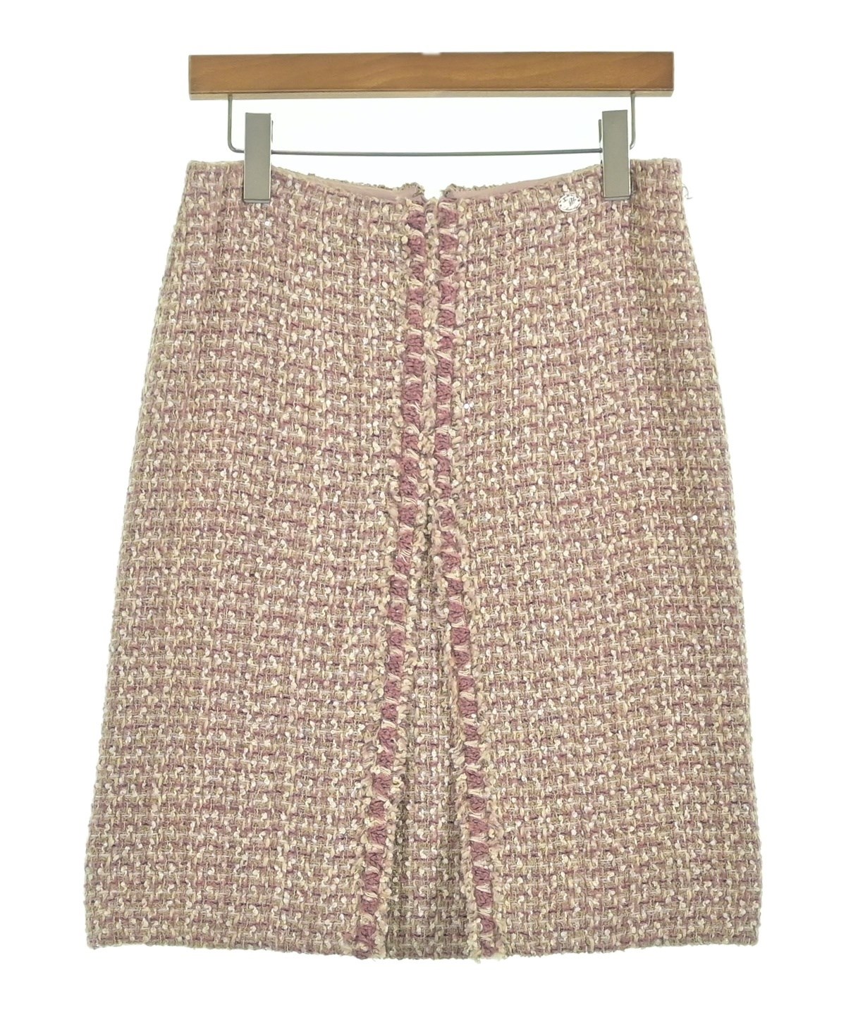 CHANEL（シャネル）ひざ丈スカート ピンク サイズ:38(S位) レディース