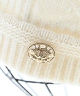 CHANEL（シャネル）ニットキャップ・ビーニー 白 サイズ:L レディース/2200637068529