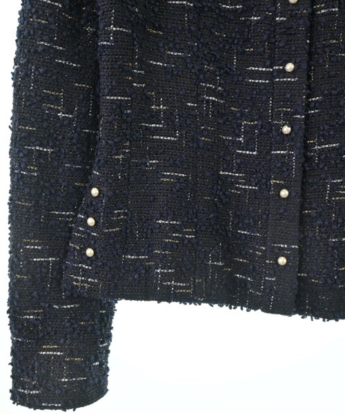 CHANEL（シャネル）ノーカラージャケット 紺 サイズ:38(S位) レディース/2200654669020