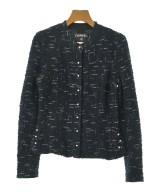 CHANEL（シャネル）ノーカラージャケット 紺 サイズ:38(S位) レディース/2200654669020