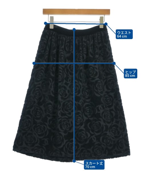 CHANEL（シャネル）ひざ丈スカート 黒 サイズ:34(XXS位) レディース/2200654669037