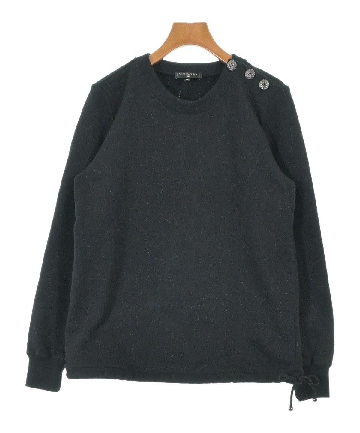 CHANEL（シャネル）スウェット 黒 サイズ:38(S位) レディース