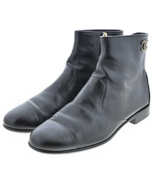 CHANEL(シャネル)ブーツ 黒 サイズ:EU37 1/2(24cm位)/2200661060049